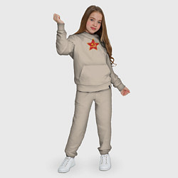 Костюм хлопковый детский СССР звезда, цвет: миндальный — фото 2