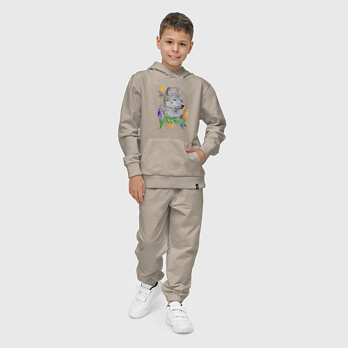 Детский костюм Волк шаман / Миндальный – фото 4