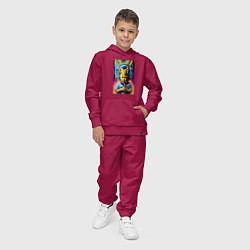 Костюм хлопковый детский Космонавт Барт Симпсон - фантазия, цвет: маджента — фото 2