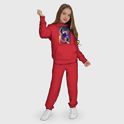 Костюм хлопковый детский Лама в очках, цвет: красный — фото 2