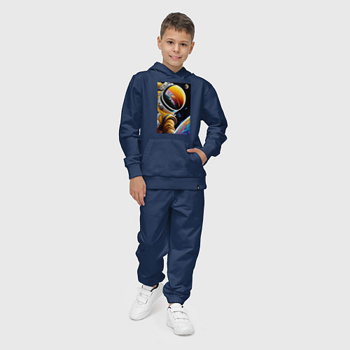 Детский костюм Космонавт на орбите / Тёмно-синий – фото 4