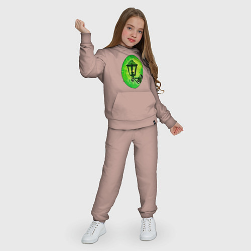 Детский костюм Зелёный уличный фонарь в рамке / Пыльно-розовый – фото 3