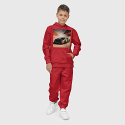Костюм хлопковый детский Lamborghini Aventador, цвет: красный — фото 2