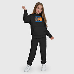 Костюм хлопковый детский Run New York Knicks, цвет: черный — фото 2