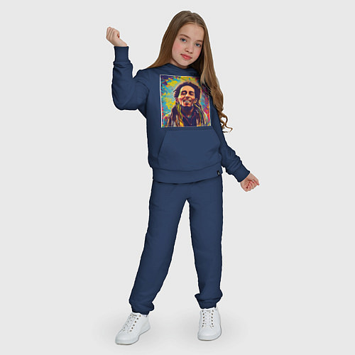 Детский костюм Граффити Кляксы Арт Боб Марли / Тёмно-синий – фото 3