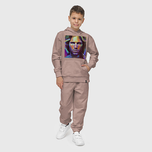 Детский костюм Jim Morrison neon portrait art / Пыльно-розовый – фото 4