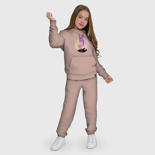 Детский костюм Кукла Барби в маске / Пыльно-розовый – фото 3