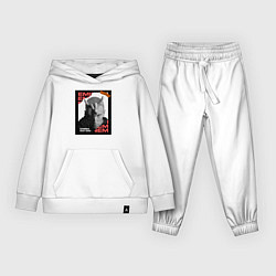 Костюм хлопковый детский Rap god, цвет: белый
