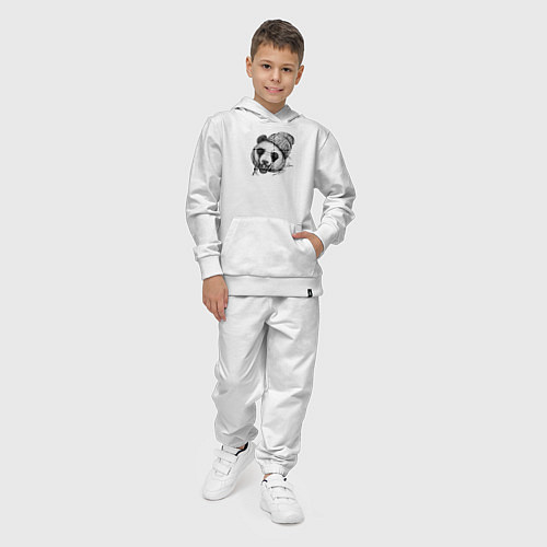 Детский костюм Панда хипстер / Белый – фото 4