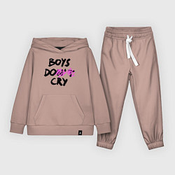 Костюм хлопковый детский Boys dont cry, цвет: пыльно-розовый