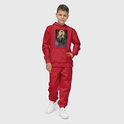 Костюм хлопковый детский Лионель Месси Аргентина ЧМ 2022, цвет: красный — фото 2