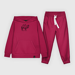 Костюм хлопковый детский Верблюд профиль, цвет: маджента