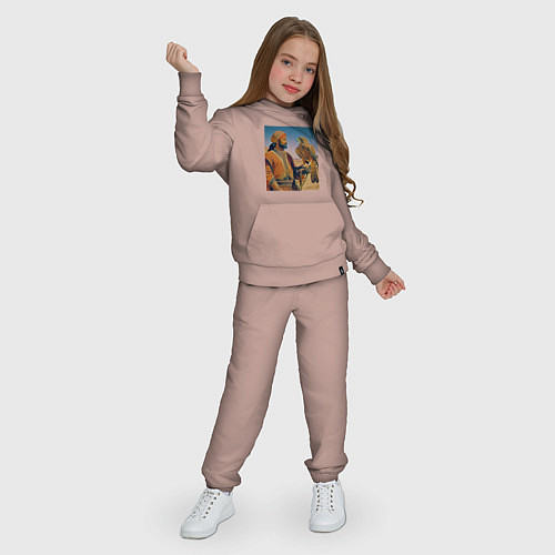 Детский костюм Соколиная охота / Пыльно-розовый – фото 3