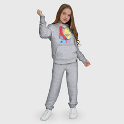 Костюм хлопковый детский Яркий женский портрет в стиле поп-арт, цвет: меланж — фото 2