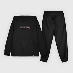 Костюм хлопковый детский Black pink - logotype - South Korea, цвет: черный