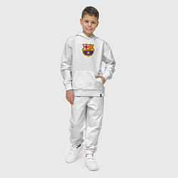 Костюм хлопковый детский Barcelona fc sport, цвет: белый — фото 2