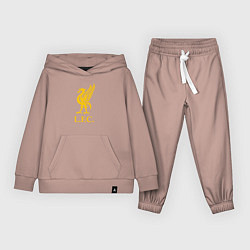 Костюм хлопковый детский Liverpool sport fc, цвет: пыльно-розовый