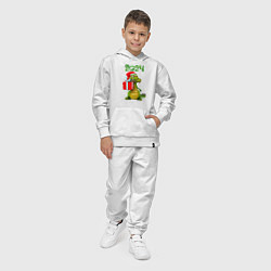 Костюм хлопковый детский Дракон с подарком 2024, цвет: белый — фото 2