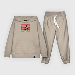 Костюм хлопковый детский 23 Jordan, цвет: миндальный