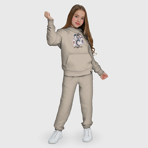 Детский костюм NewJeans album Get Up chibi style / Миндальный – фото 3