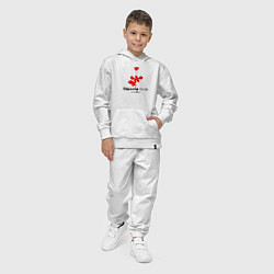 Костюм хлопковый детский Depeche Mode - Violator album logo, цвет: белый — фото 2