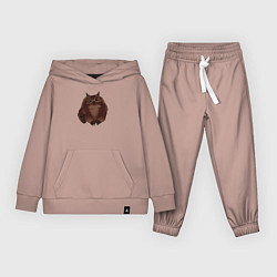 Костюм хлопковый детский Детеныш Медвесыча, цвет: пыльно-розовый