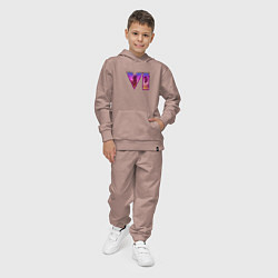 Костюм хлопковый детский GTA VI Лусия и Джейсон, цвет: пыльно-розовый — фото 2