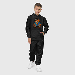Костюм хлопковый детский Мишка Марат в куртке, цвет: черный — фото 2