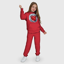 Костюм хлопковый детский Красное хрустальное сердце горит - стих Пушкина, цвет: красный — фото 2