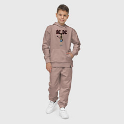 Костюм хлопковый детский Angus Young, цвет: пыльно-розовый — фото 2