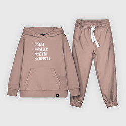 Детский костюм Eat sleep gym repeat