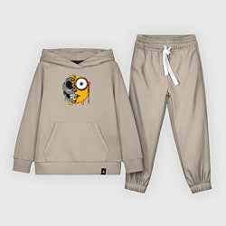 Костюм хлопковый детский Looking smile, цвет: миндальный