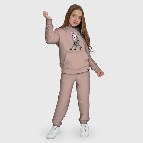 Детский костюм Мультяшная зебра / Пыльно-розовый – фото 3