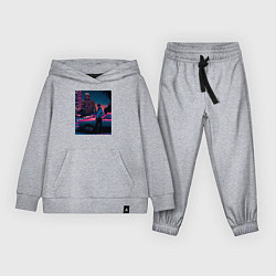 Костюм хлопковый детский Drive poster, цвет: меланж