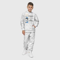 Костюм хлопковый детский Programmers life, цвет: белый — фото 2