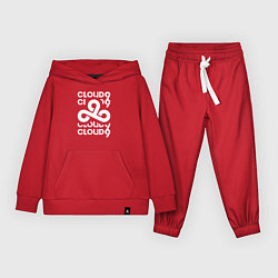 Костюм хлопковый детский Cloud9 - in logo, цвет: красный