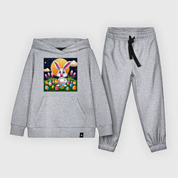 Костюм хлопковый детский Ушастик и луна, цвет: меланж