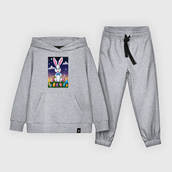 Костюм хлопковый детский Ушастик и яички, цвет: меланж