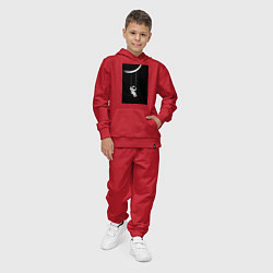 Костюм хлопковый детский Космонавт на качелях планета, цвет: красный — фото 2