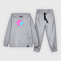 Костюм хлопковый детский Три пересеченных круга, цвет: меланж