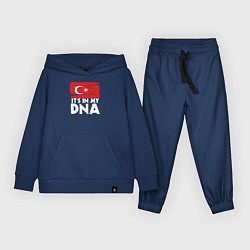 Костюм хлопковый детский Турция в ДНК, цвет: тёмно-синий