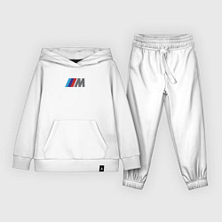Костюм хлопковый детский BMW logo sport, цвет: белый