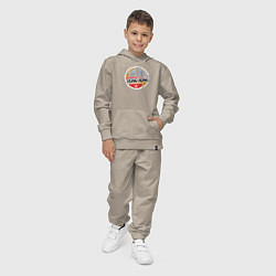 Костюм хлопковый детский Мегаполис Гонконг, цвет: миндальный — фото 2