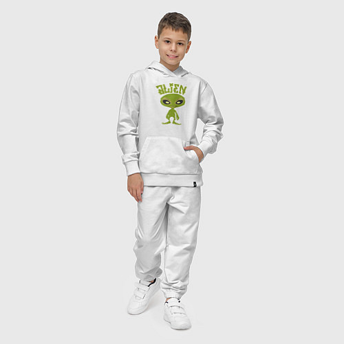 Детский костюм Зеленый человечек пришелец / Белый – фото 4