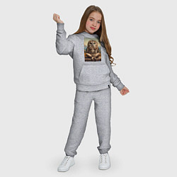 Костюм хлопковый детский Прикольная сказочная сова - нейросеть, цвет: меланж — фото 2