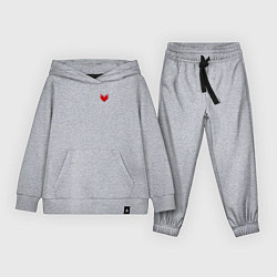 Костюм хлопковый детский Горящее сердце, цвет: меланж
