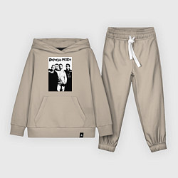 Костюм хлопковый детский Depeche mode all, цвет: миндальный