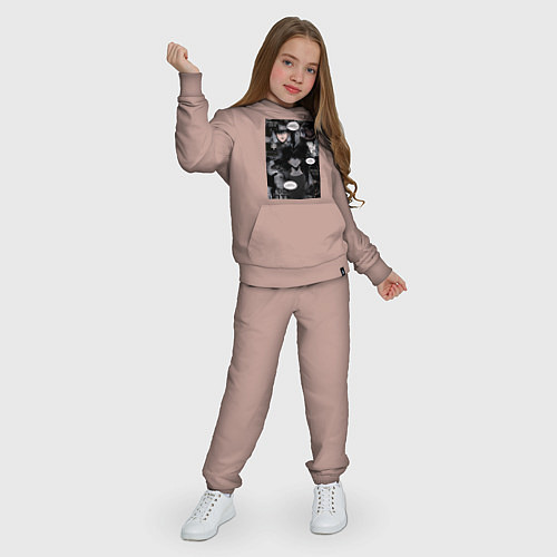 Детский костюм Поднятие уровня в одиночку Джину Сон коллаж / Пыльно-розовый – фото 3