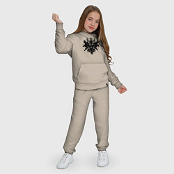 Костюм хлопковый детский Тест Роршаха - психоделическая абстракция, цвет: миндальный — фото 2