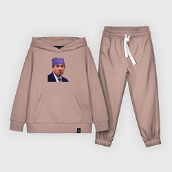 Костюм хлопковый детский Prison mike Michael Scott офис, цвет: пыльно-розовый